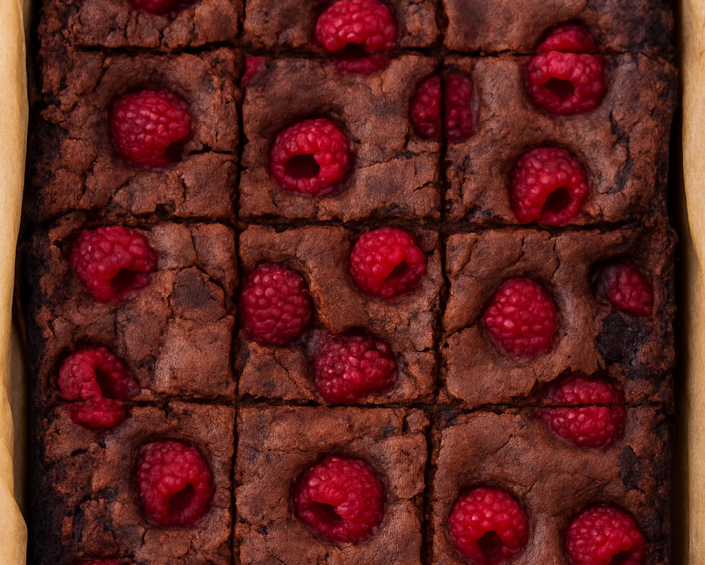 Raspberry Almond Brownie